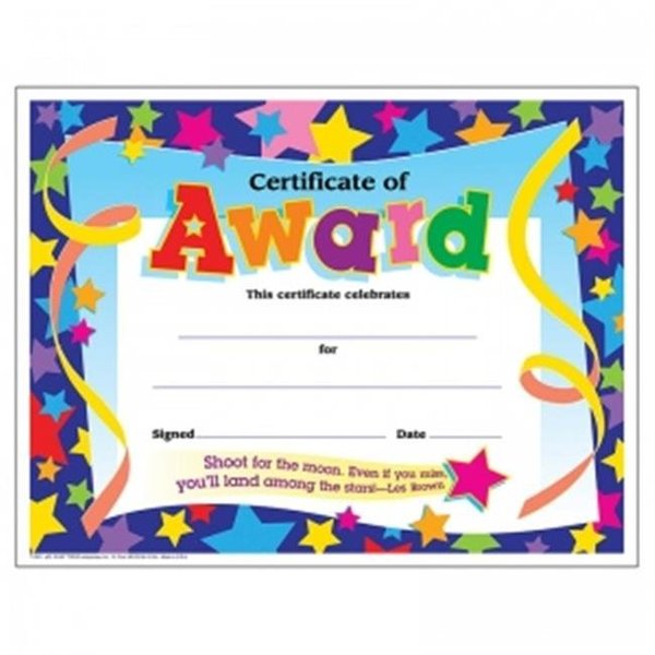 Trend Enterprises Trend Enterprises T-2951BN 8.5 x 11 in. Certificate Of Award Stars; 30 Per Pack - Pack of 6 T-2951BN